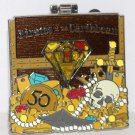Disneyland Resort Pirates of the Caribbean 50th Anniversary Yellow Gem Treasure Chest Pin L.E. 2500 Disneyland Resort Pirates of the Caribbean 50th Anniversary Yellow Gem Treasure Chest Pin L.E. 2500