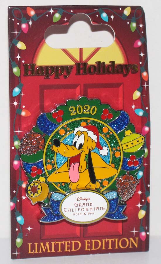 Disneyland Resort Happy Holidays 2020 Grand Californian Hotel Pin Pluto ...