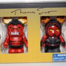 Disney Vinylmation Marvel Red Hulk and Red She-Hulk 2015 L.E. 1500 Signed by Thomas Scott