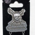Disney Parks Pirates of the Caribbean On Stranger Tides Sculpted Skull Logo Pin with Dangle
