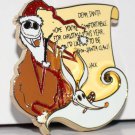 Disney Letters to Santa Pin Jack Skellington and Zero Limited Edition 4000
