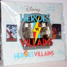 Disney Heroes vs. Villains Epic Showdown Jumbo Pin Holder with 2 Pins Limited Edition 3000 Disney Heroes vs. Villains Epic Showdown Jumbo Pin Holder with 2 Pins Limited Edition 3000