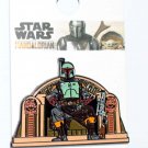 Disney Star Wars The Mandalorian Boba Fett on Throne Pin