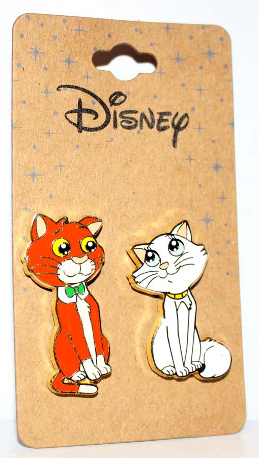 Box Lunch Disney Aristocats 2-Pin Set Chibi Duchess and Thomas O'Malley