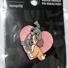Loungefly Disney Lady and the Tramp Glitter Heart Pin Loungefly Disney Lady and the Tramp Glitter Heart Pin