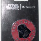 Her Universe Disney Star Wars Darth Vader This is My Happy Face Pin Limited Release