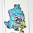 Disney Monsters Inc. 20th Anniversary Pin Mike and Sulley Limited Release