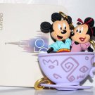 Loungefly Walt Disney World 50th Anniversary Figural Keychain Mickey and Minnie in Teacup Loungefly Walt Disney World 50th Anniversary Figural Keychain Mickey and Minnie in Teacup