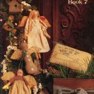 Sweet Seasons #7 Booklet 1995 - Full-Size Patterns for 3 Rustic Angel Ornaments and Pillow