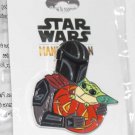 Bioworld Disney Star Wars The Mandalorian Pin Mando and Grogu in Pumpkin