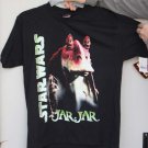 Disney Star Wars Episode 1 The Phantom Menace Jar Jar Binks Black T-Shirt 1999 NWT Youth XL