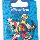 Disney Parks 2014 5-Character Spinner Pin Mickey Minnie Pluto Donald Goofy