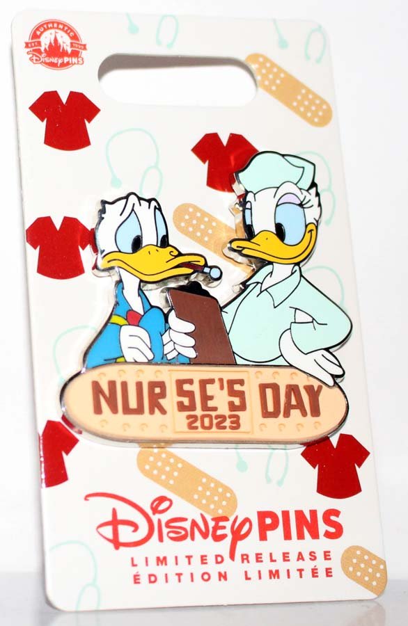 Disney Nurse's Day 2023 Pin Donald and Daisy Duck Limited Release