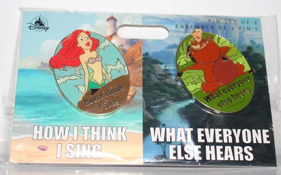 Disney Ariel and Pumbaa 2-Pin Set How I Think I Sing