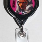 Disney Employee Center Retractable ID Card Clip with Carabiner Clasp Star Wars Ahsoka Tano