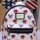 Loungefly Disney Parks Stars and Stripes Hidden Mickey Flags AOP Mini Backback NWT Loungefly Disney Parks Stars and Stripes Hidden Mickey Flags AOP Mini Backback NWT