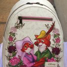 Loungefly Disney Robin Hood Purple Floral Mini Backpack NWT