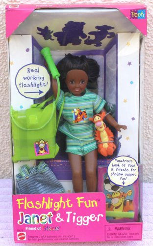 Mattel Flashlight Fun Janet Doll and Tigger 1997 Factory Sealed