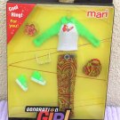 Mattel Barbie Generation Girl Gear Lime and Red Outfit for Mari with Cool Ring 1999 NRFB Mattel Barbie Generation Girl Gear Lime and Red Outfit for Mari with Cool Ring 1999 NRFB