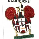 Disneyland Resort Starbucks Mickey Icon Sleeping Beauty Castle Pin with Dangle