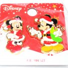 Loungefly Disney Mickey Mouse and Minnie Mouse in Santa Outfits 2-PIn Set Loungefly Disney Mickey Mouse and Minnie Mouse in Santa Outfits 2-PIn Set
