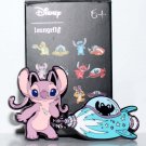 Loungefly Disney Stitch Experiment Cousins with Spaceship Blind Box 2-Pin Set Angel