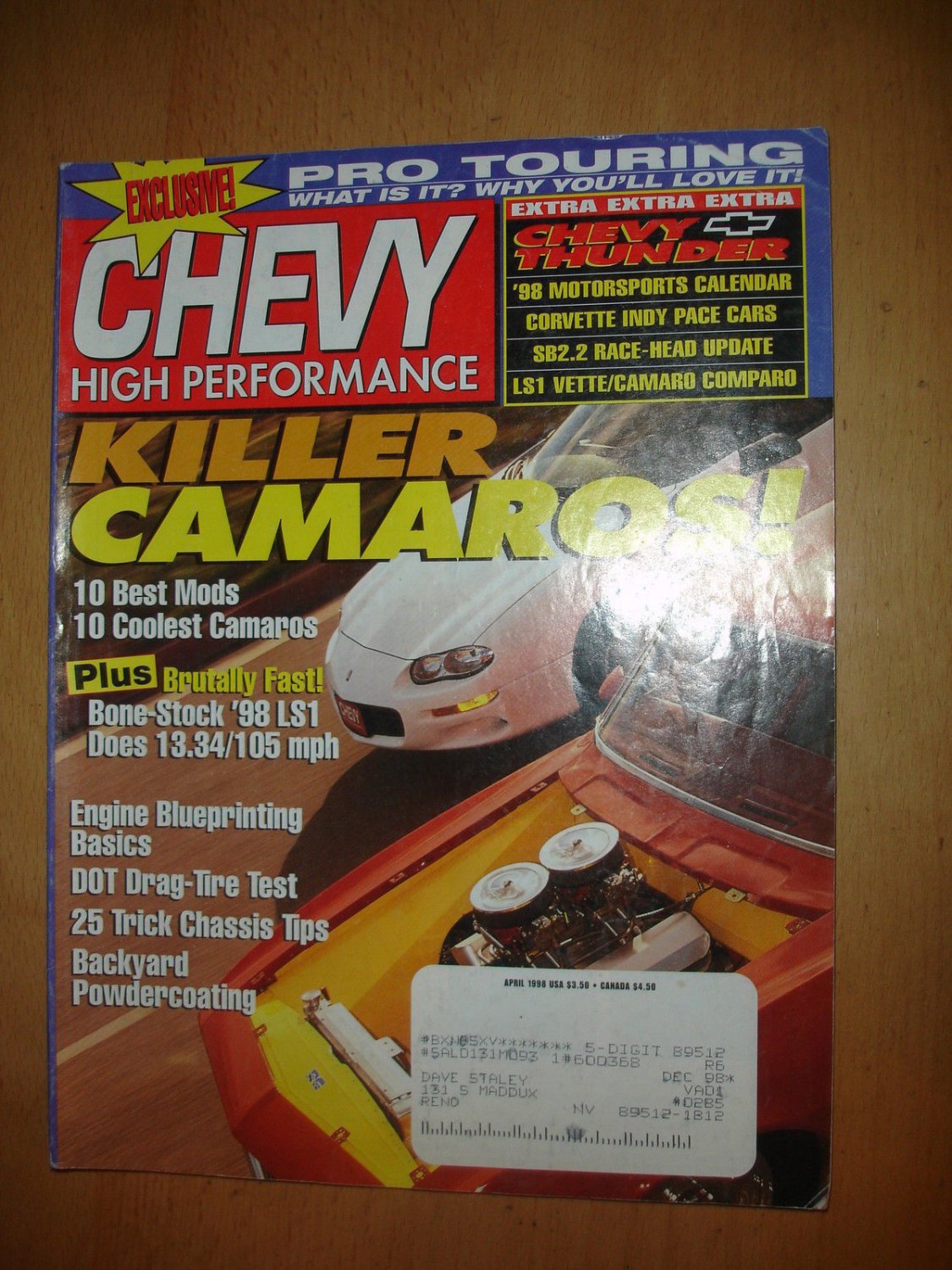 Chevy High Performance Magazine April 1998