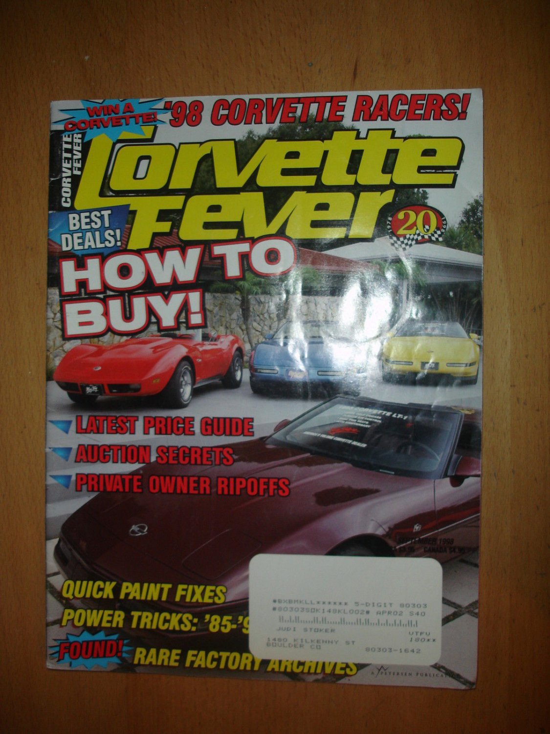 Corvette Fever September 1998