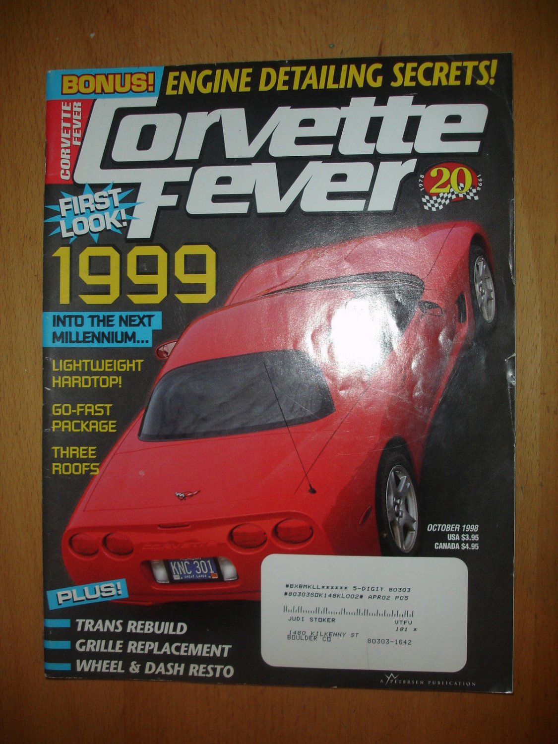 Corvette Fever October 1998