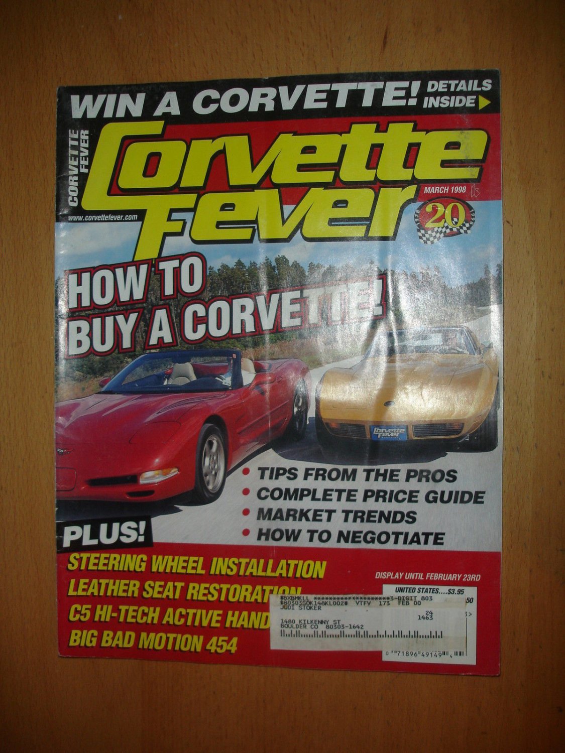 Corvette Fever March 1998