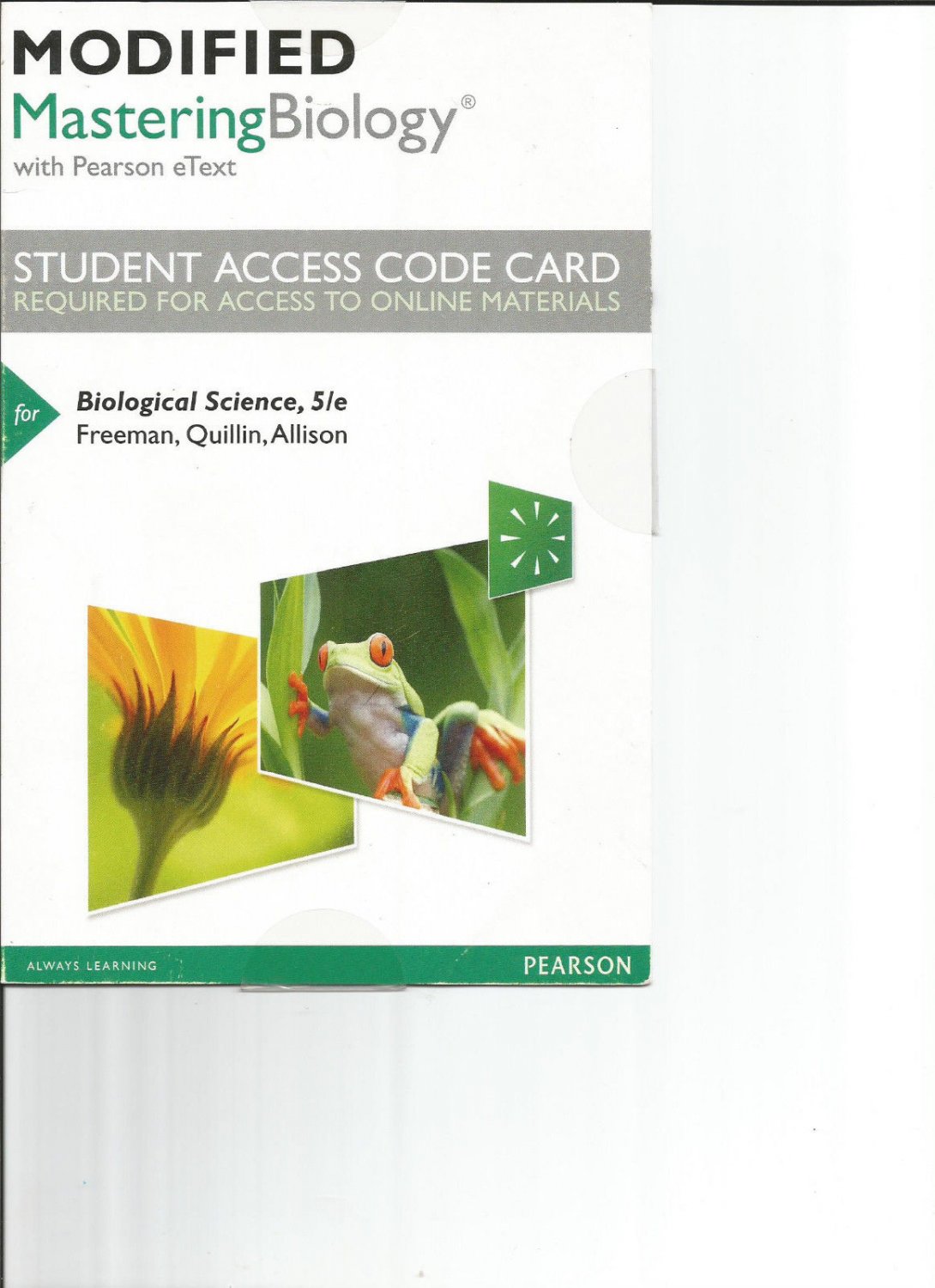 Modified MasteringBiology with Pearson eText Standalone Access Card Biology
