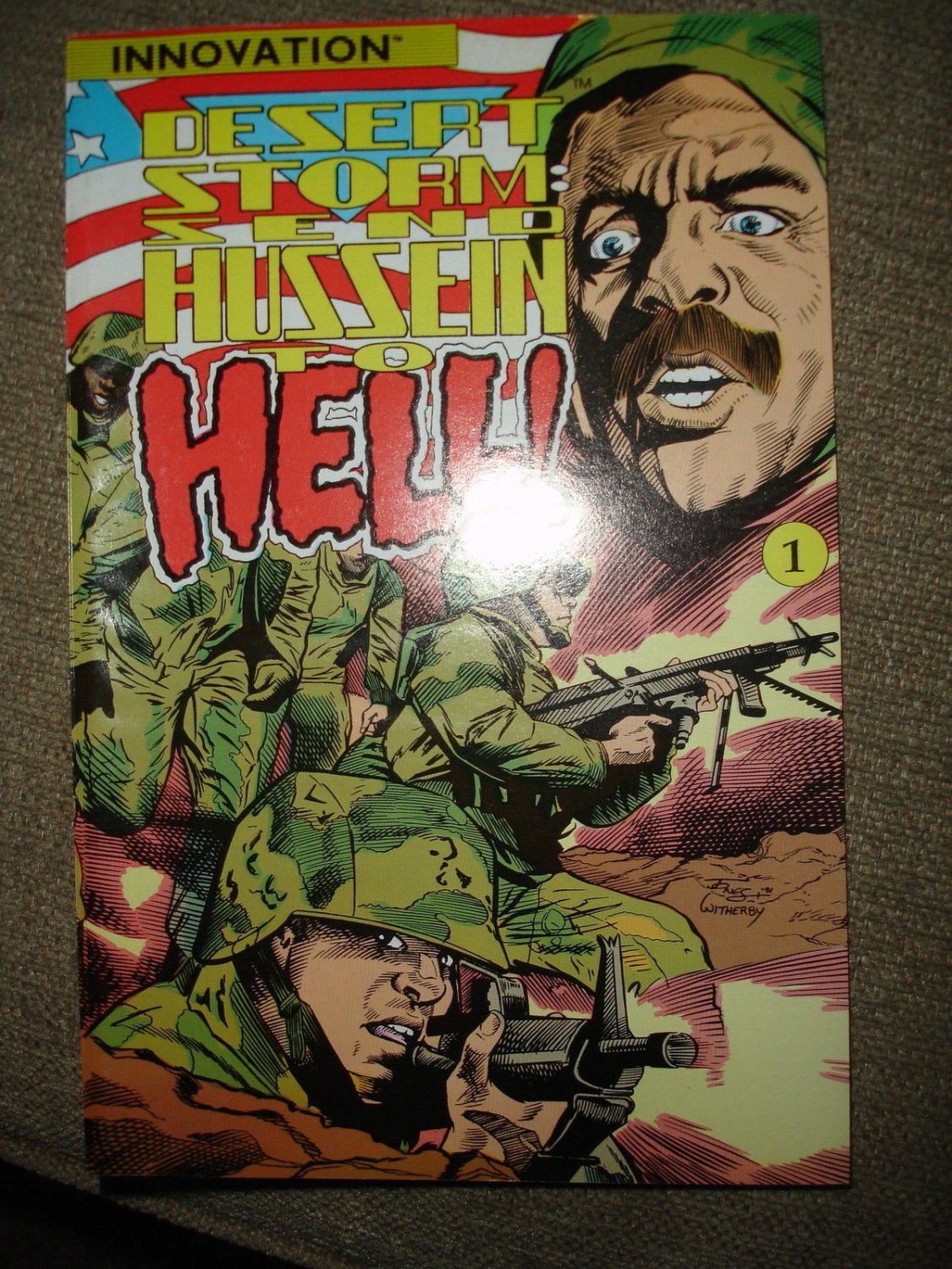 Innovation Desert Storm Send Hussein To Hell! 1991   comic book