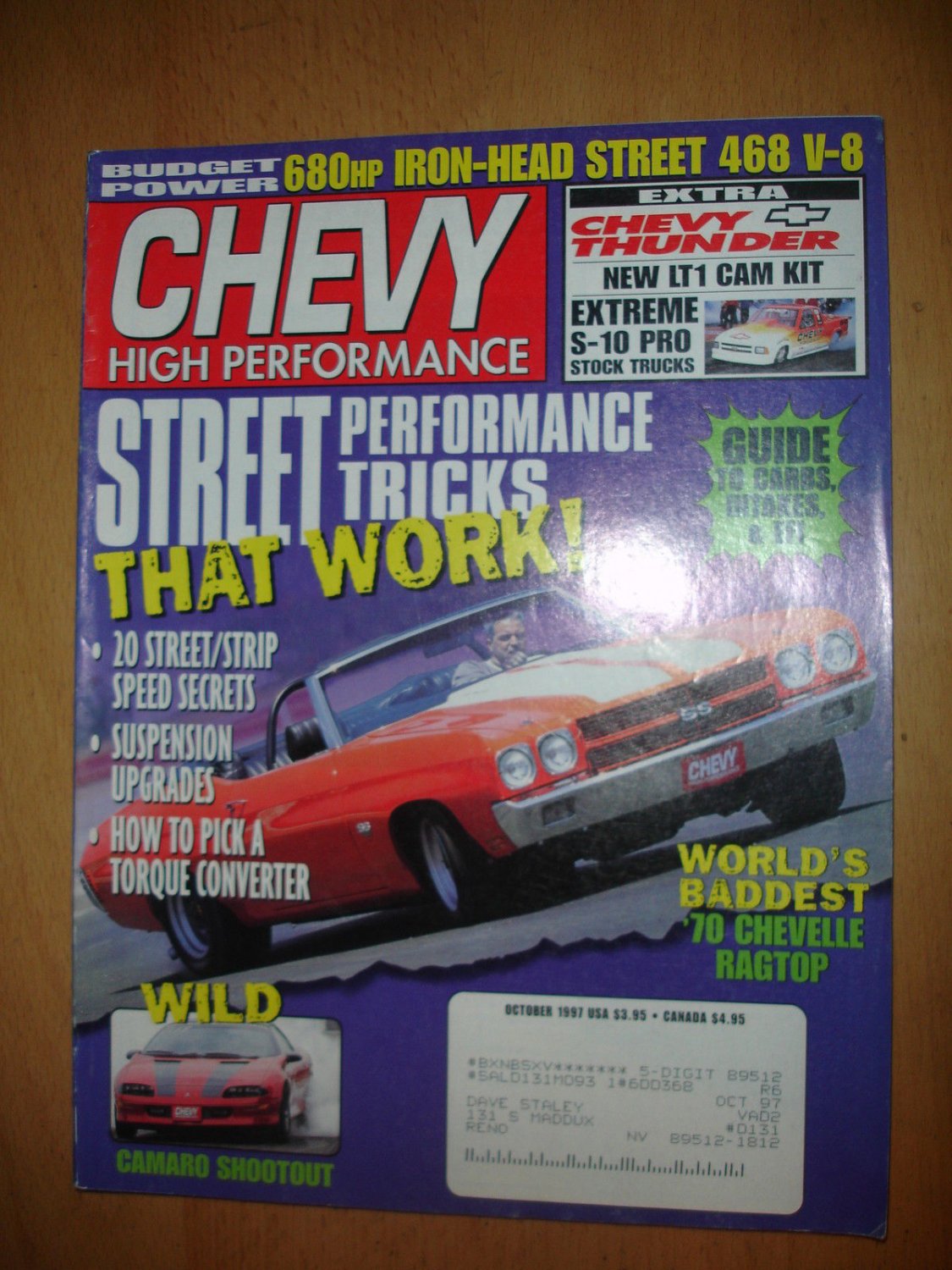 Chevy High Performance Magazine October 1997