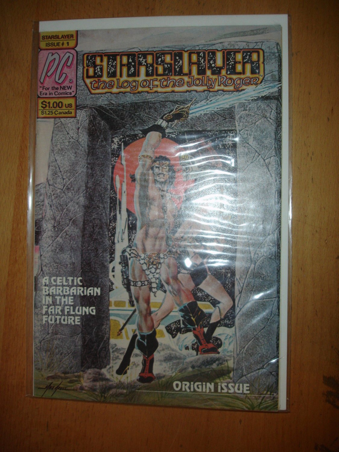 STARSLAYER 1 SIGNED BY MIKE GRELL LOG OF THE JOLLY ROGER Pacific Comics 1982