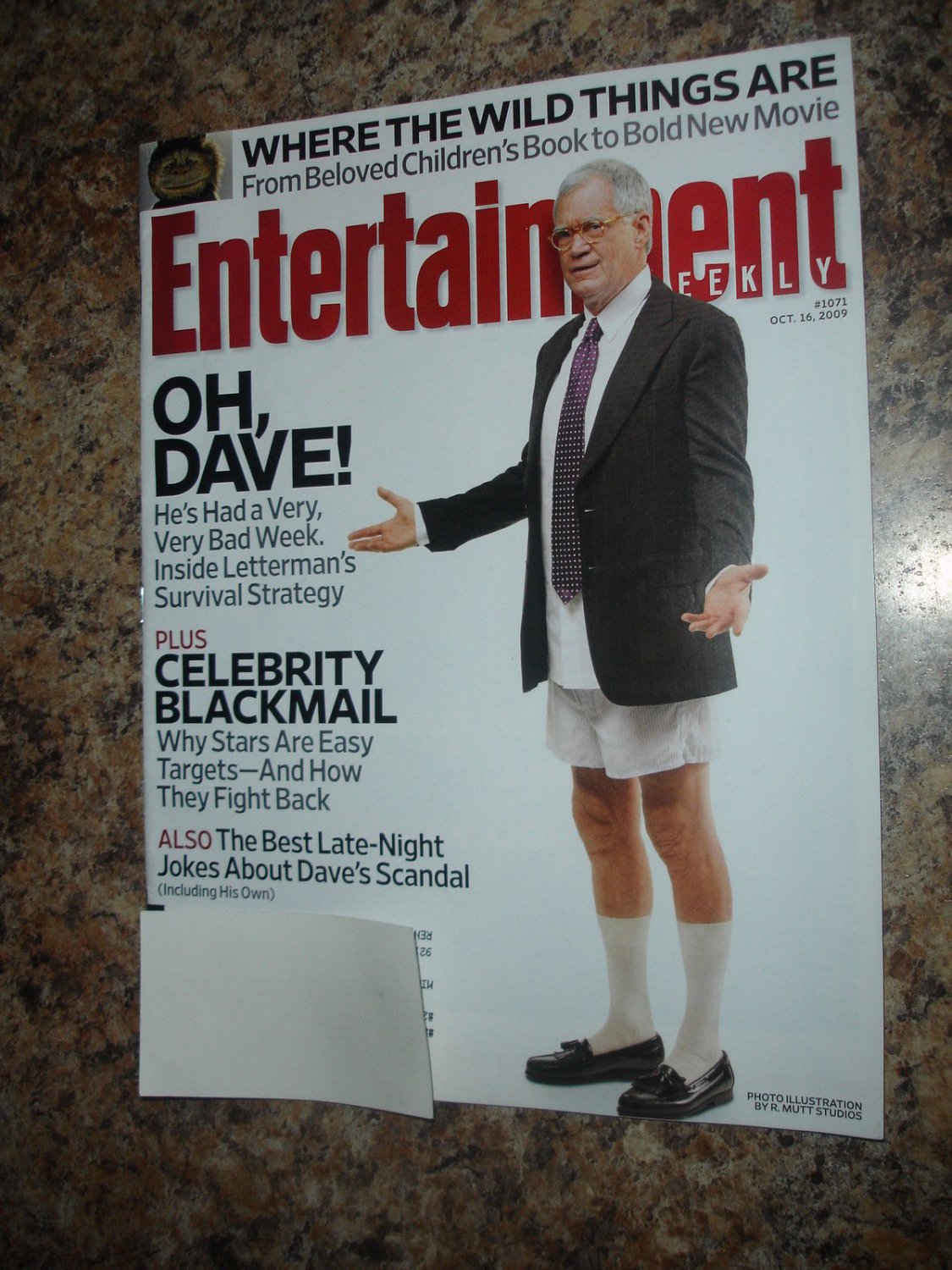 Entertainment Weekly Magazine #1071 October 2009 David Letterman