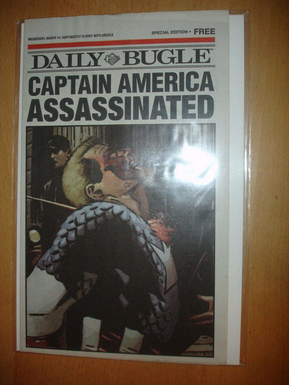 DAILY BUGLE NEWSPAPER: CAPTAIN AMERICA ASSASSINATED