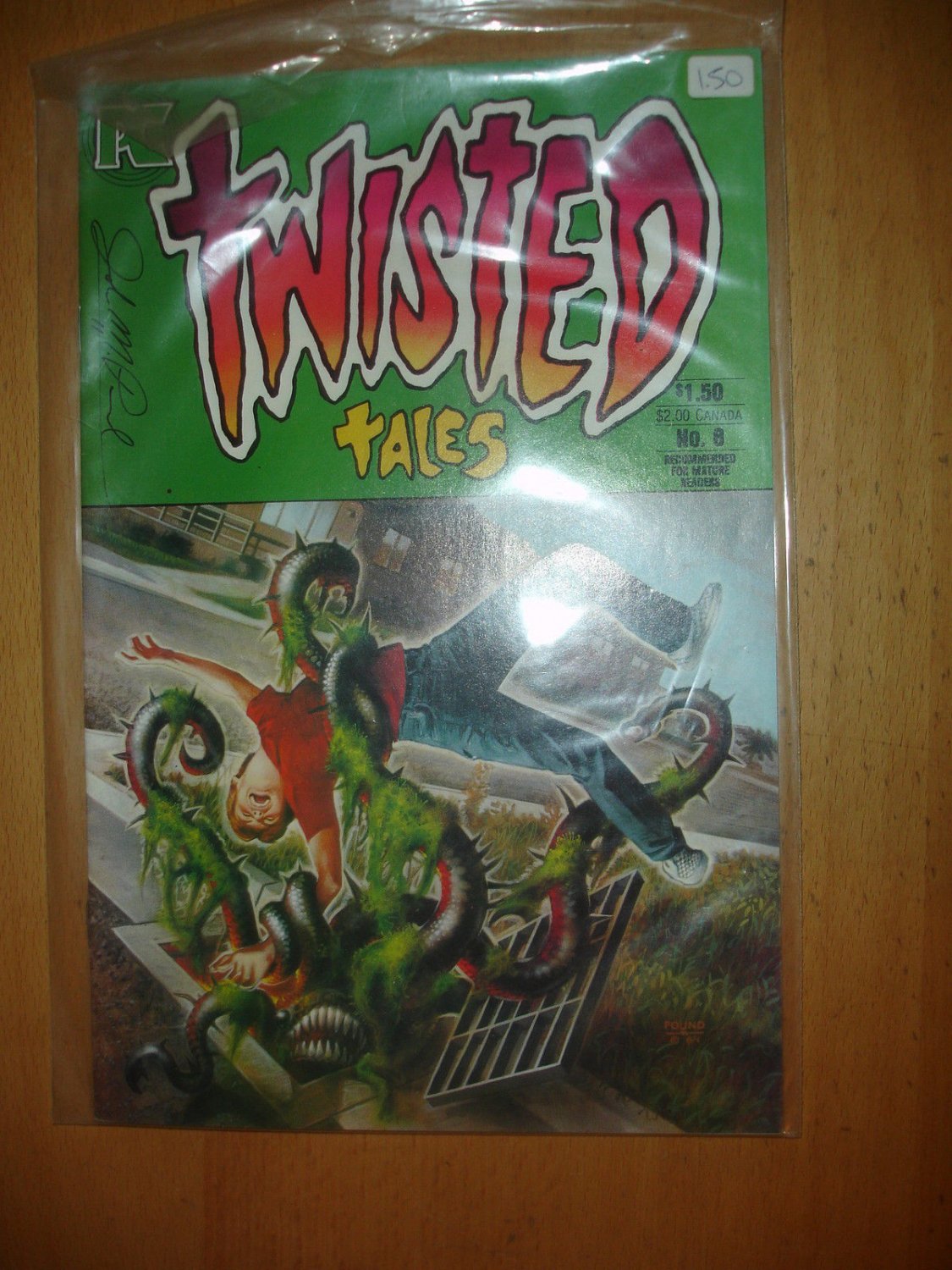 Twisted Tales #8 Cover signed by John Pound