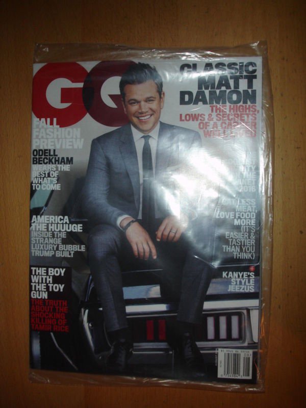 GQ August 2016 Matt Damon