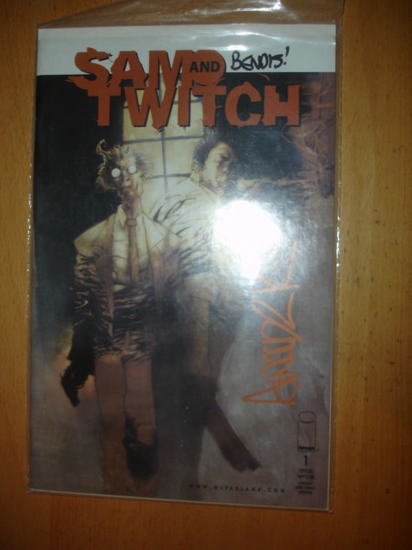 Sam & Twitch #1 Autographed by Bendis & ?