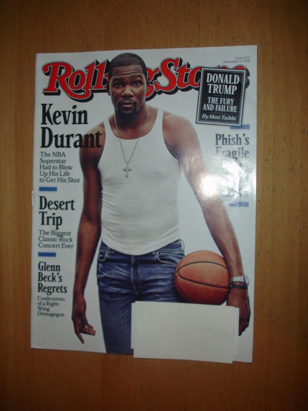 Rolling Stone Magazine Kevin Durant Desert Trip #1273 November 3, 2016