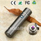 Gunmetal Dual Arc Electric USB Lighter Rechargeable Plasma Windproof Flameless Cigar Pipe