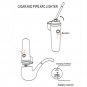 Iridescent Dual Arc Electric USB Lighter Rechargeable Plasma Windproof Flameless Cigar Pipe