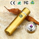 Matte Gold Dual Arc Electric USB Lighter Rechargeable Plasma Windproof Flameless Cigar Pipe