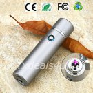 Matte Silver Dual Arc Electric USB Lighter Rechargeable Plasma Windproof Flameless Cigar Pipe