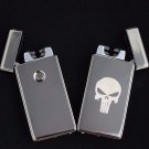 Punisher Dual Arc Electric USB Lighter Rechargeable Plasma Windproof Flameless Cigarette