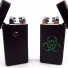 Biohazard Dual Arc USB Lighter Rechargeable Plasma Windproof Flameless Cigarette