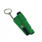 3 in 1 Mini Emergency Safety Hammer Auto Car Window Glass Breaker Cutter Whistle Escape Tool (Green)