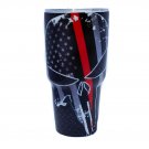 Thin Red Line Punisher 30 oz Stainless Steel Vacuum Insulated Tumbler with Lid