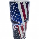 American Flag Punisher 30 oz Stainless Steel Vacuum Insulated Tumbler with Lid
