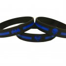 Thin Blue Line Silicone Superhero Bracelets